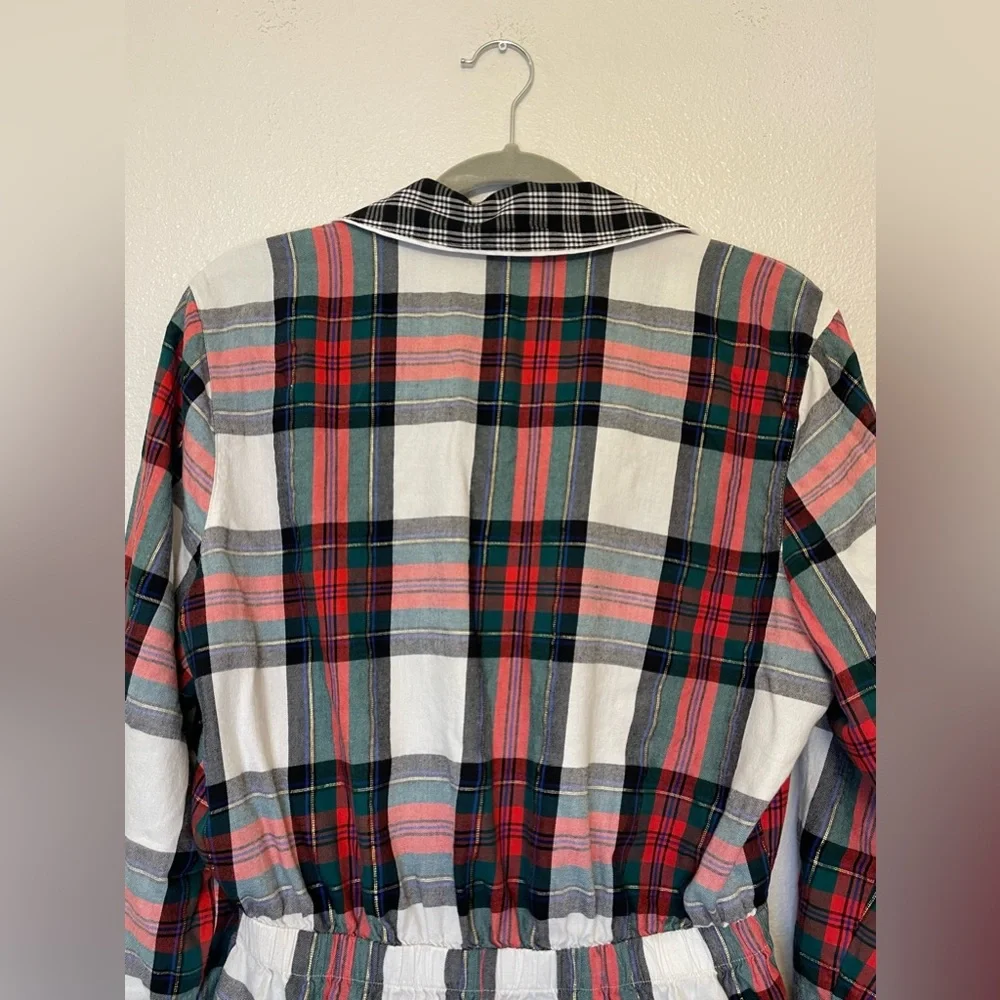 Victoria's Secret Women’s Multicolor Plaid Flannel Rhinestone Romper Size‎ M